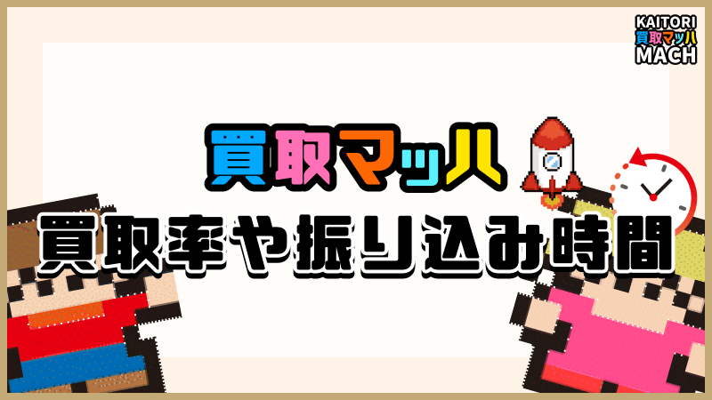 買取マッハ 買取率 振り込み時間